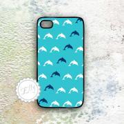 iPhone Case Dolphins Nautical Cover for iPhone4 4s custom colour New