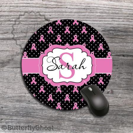 Breast Cancer Fighting Day Computer Mousepad, personalized computer accessory, desk accessory